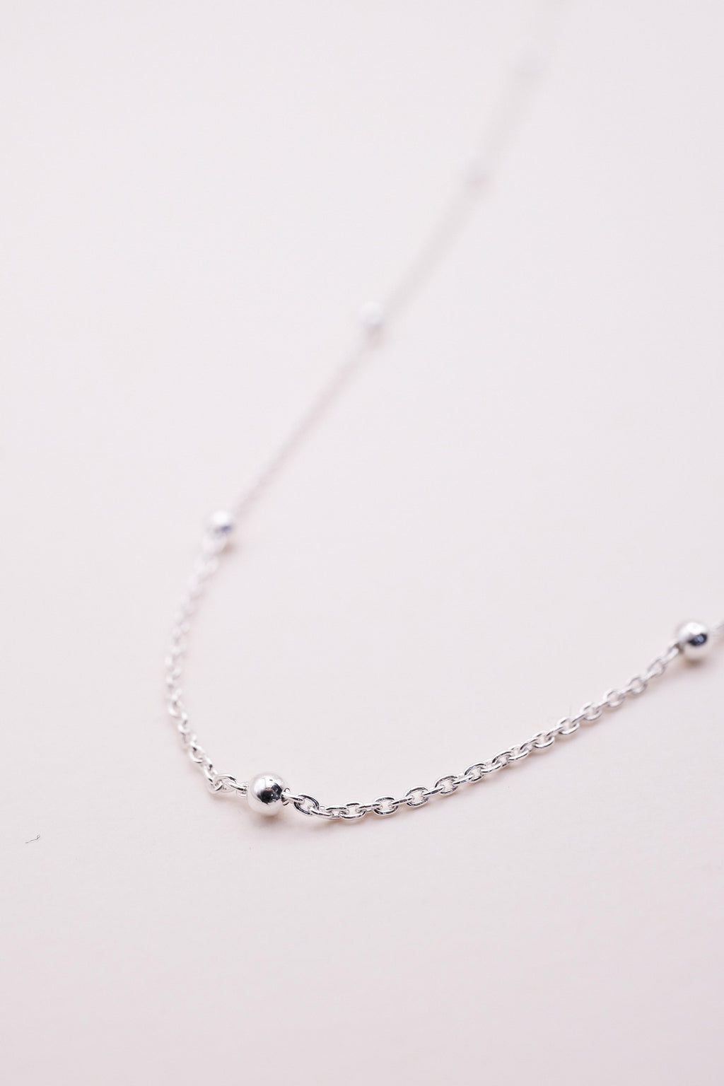 Chaîne perlée pour pendentif - Argent 925