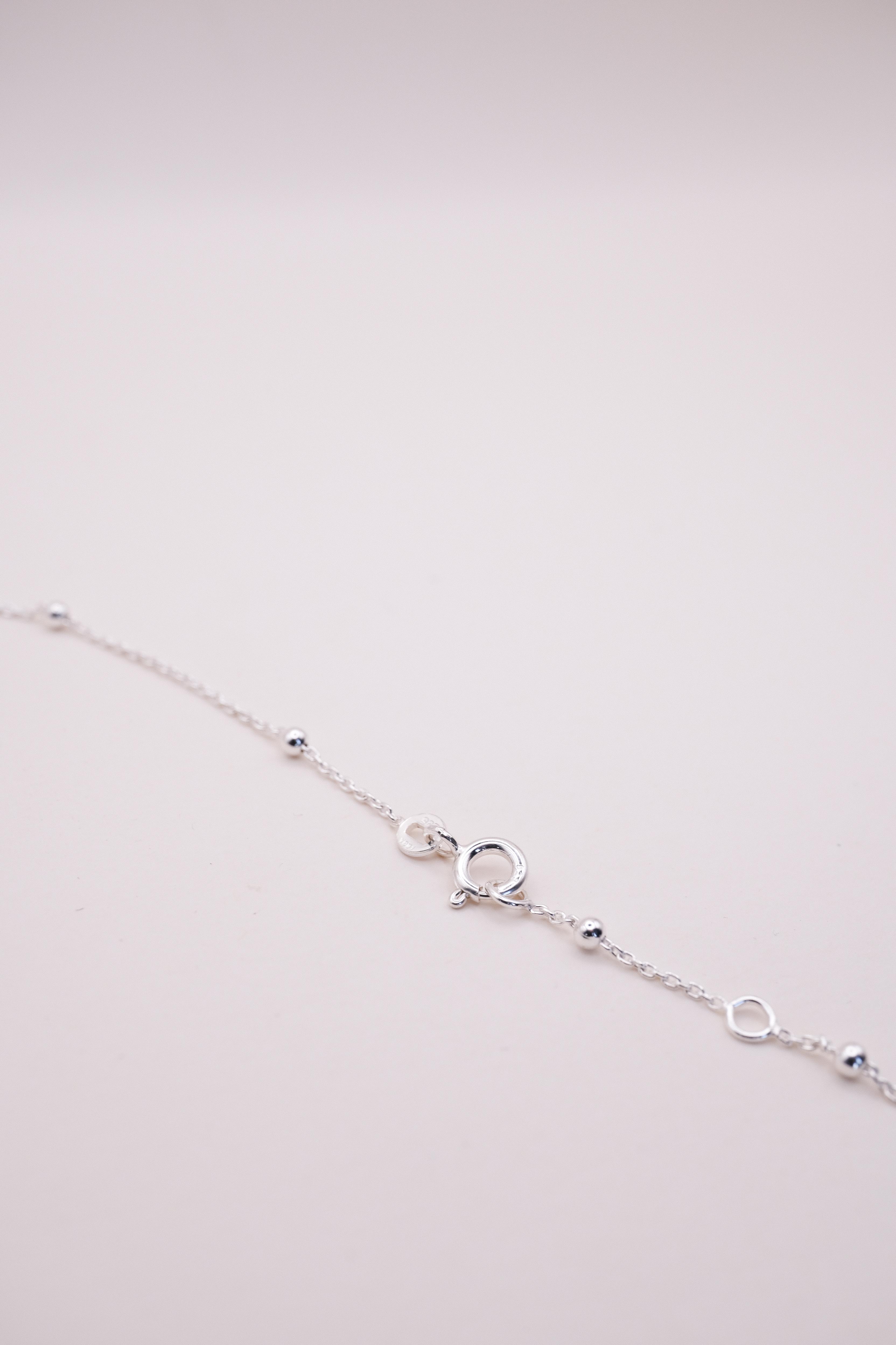 Chaîne perlée pour pendentif - Argent 925